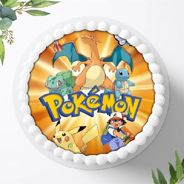 Preview: Pokemon Pikachu Tortenaufleger Ø 20cm, 0289w